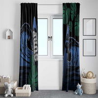 Surfing Window Curtain Retro Waves Dot Halftone