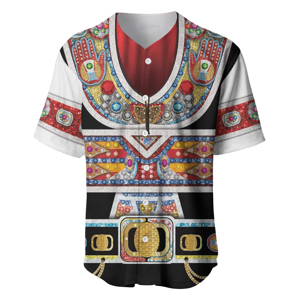 Vintage Rock Star Costume Baseball Jersey Rhinestone Inspired Glam Rock Stage Outfit