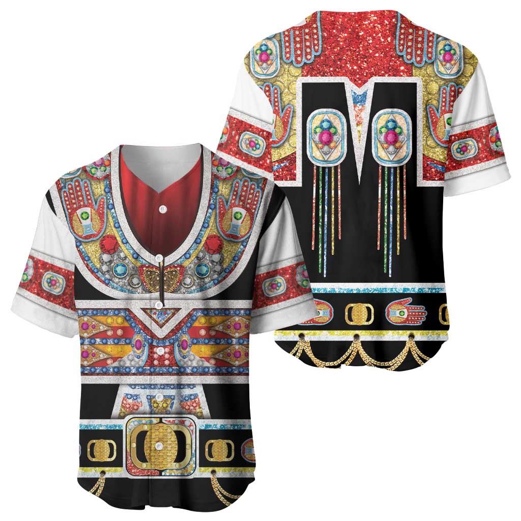 Vintage Rock Star Costume Baseball Jersey Rhinestone Inspired Glam Rock Stage Outfit