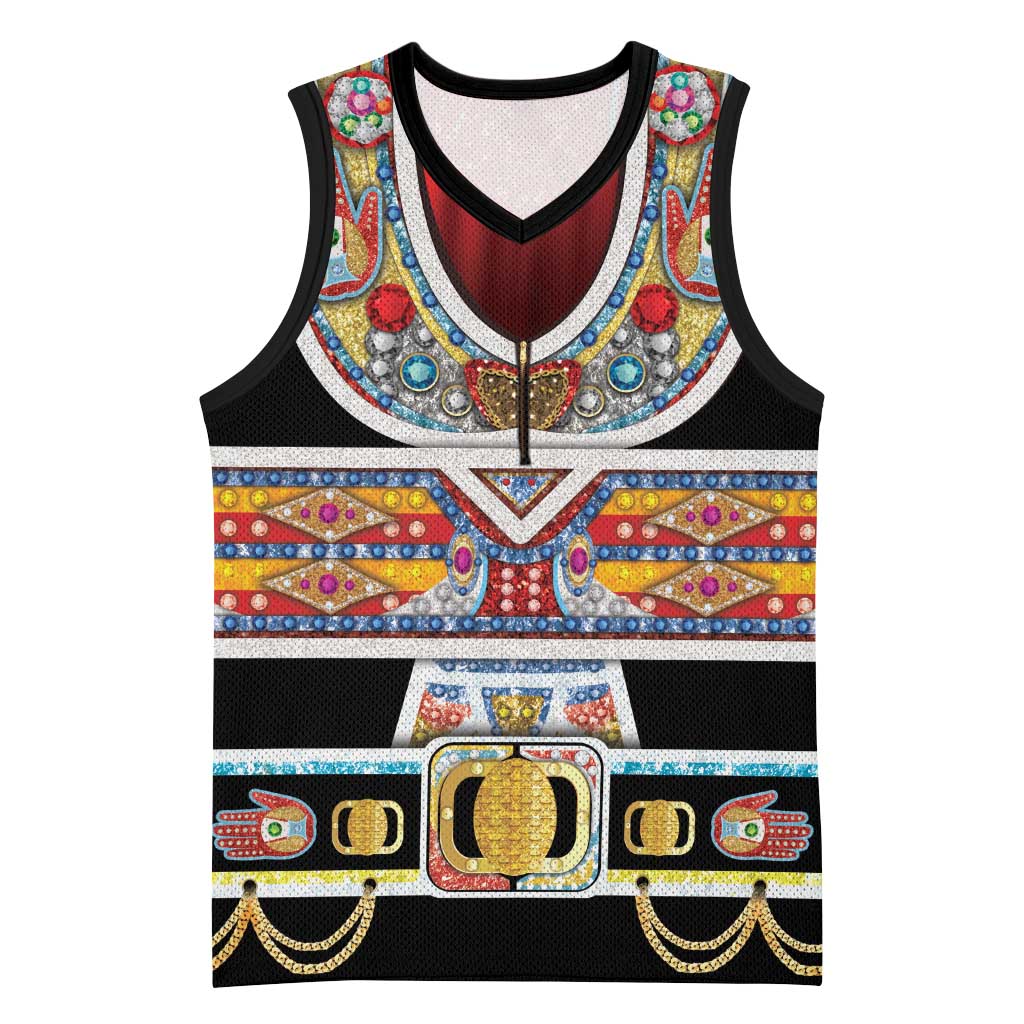 Vintage Rock Star Costume Basketball Jersey Rhinestone Inspired Glam Rock Stage Outfit