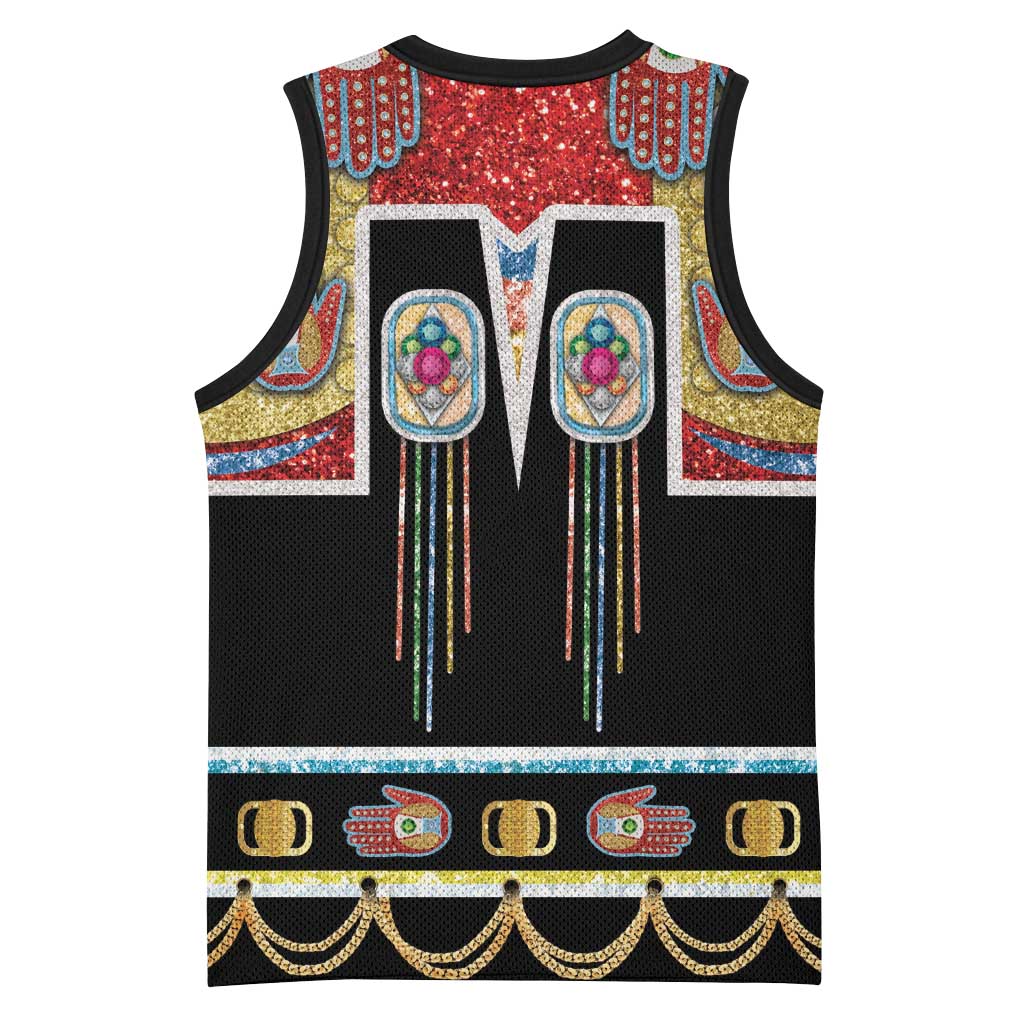 Vintage Rock Star Costume Basketball Jersey Rhinestone Inspired Glam Rock Stage Outfit