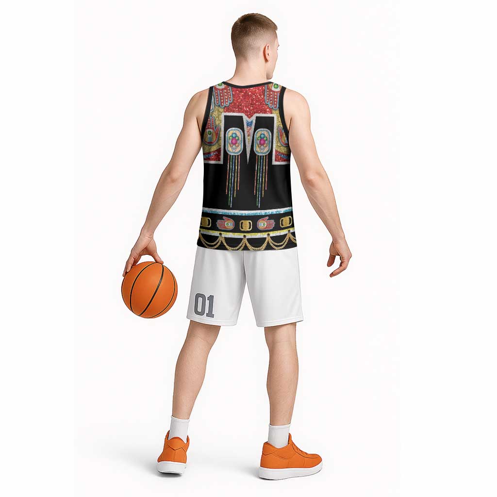 Vintage Rock Star Costume Basketball Jersey Rhinestone Inspired Glam Rock Stage Outfit