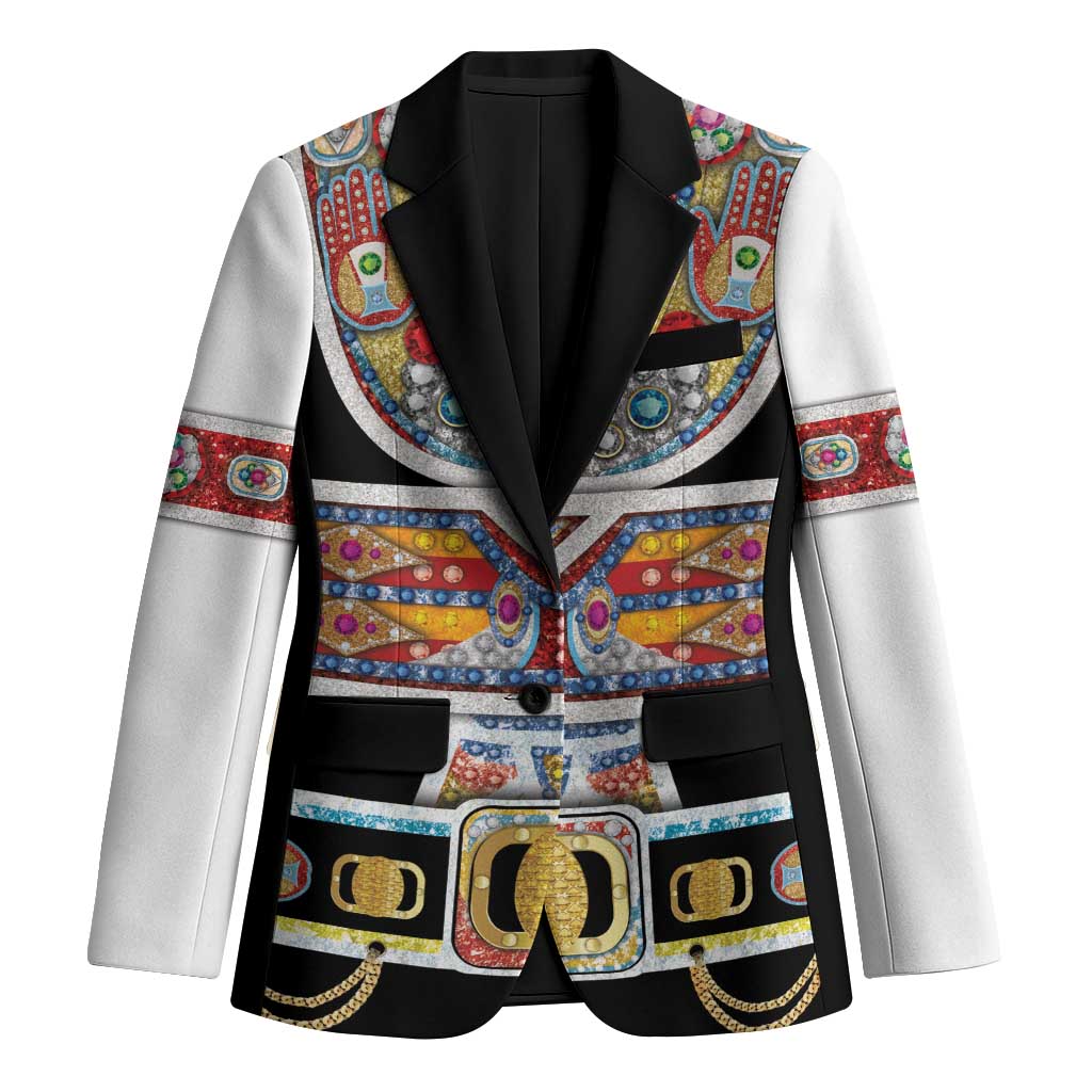 Vintage Rock Star Costume Blazer Rhinestone Inspired Glam Rock Stage Outfit