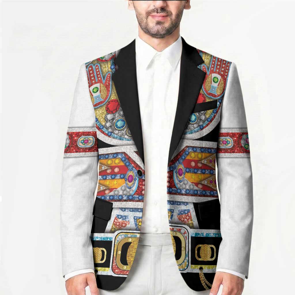 Vintage Rock Star Costume Blazer Rhinestone Inspired Glam Rock Stage Outfit