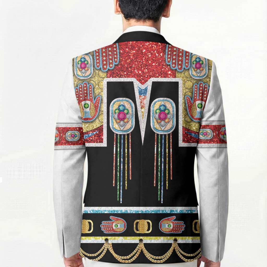 Vintage Rock Star Costume Blazer Rhinestone Inspired Glam Rock Stage Outfit