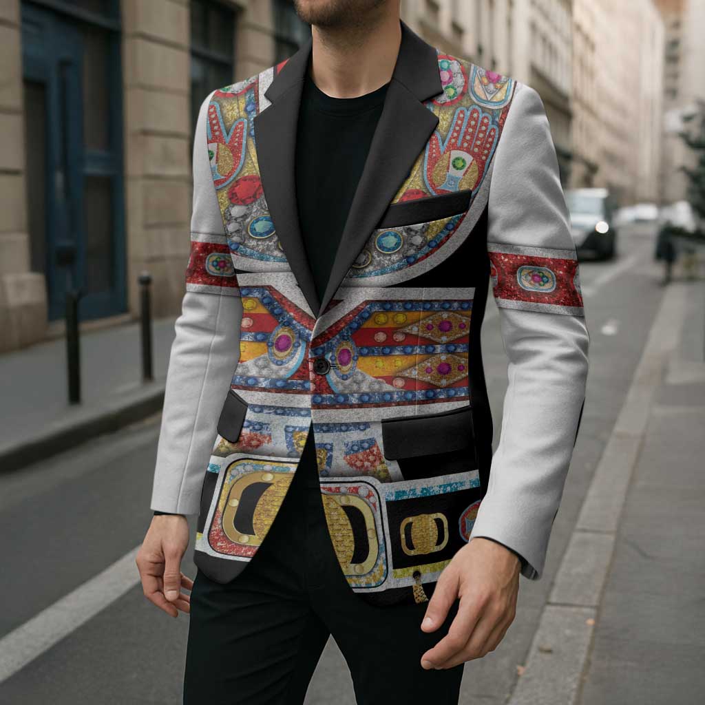 Vintage Rock Star Costume Blazer Rhinestone Inspired Glam Rock Stage Outfit