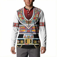 Vintage Rock Star Costume Button Sweatshirt Rhinestone Inspired Glam Rock Stage Outfit