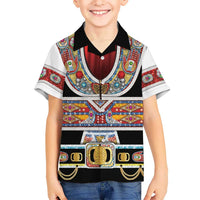 Vintage Rock Star Costume Kid Hawaiian Shirt Rhinestone Inspired Glam Rock Stage Outfit