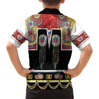 Vintage Rock Star Costume Kid Hawaiian Shirt Rhinestone Inspired Glam Rock Stage Outfit