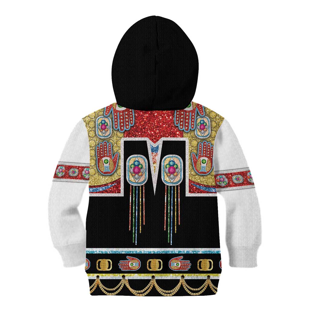 Vintage Rock Star Costume Kid Hoodie Rhinestone Inspired Glam Rock Stage Outfit
