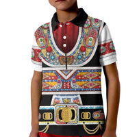 Vintage Rock Star Costume Kid Polo Shirt Rhinestone Inspired Glam Rock Stage Outfit