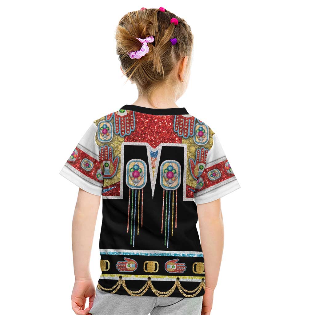 Vintage Rock Star Costume Kid T Shirt Rhinestone Inspired Glam Rock Stage Outfit