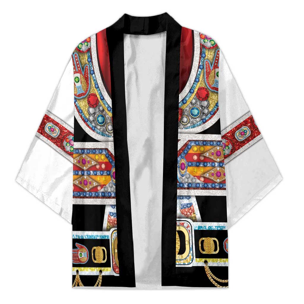 Vintage Rock Star Costume Kimono Rhinestone Inspired Glam Rock Stage Outfit