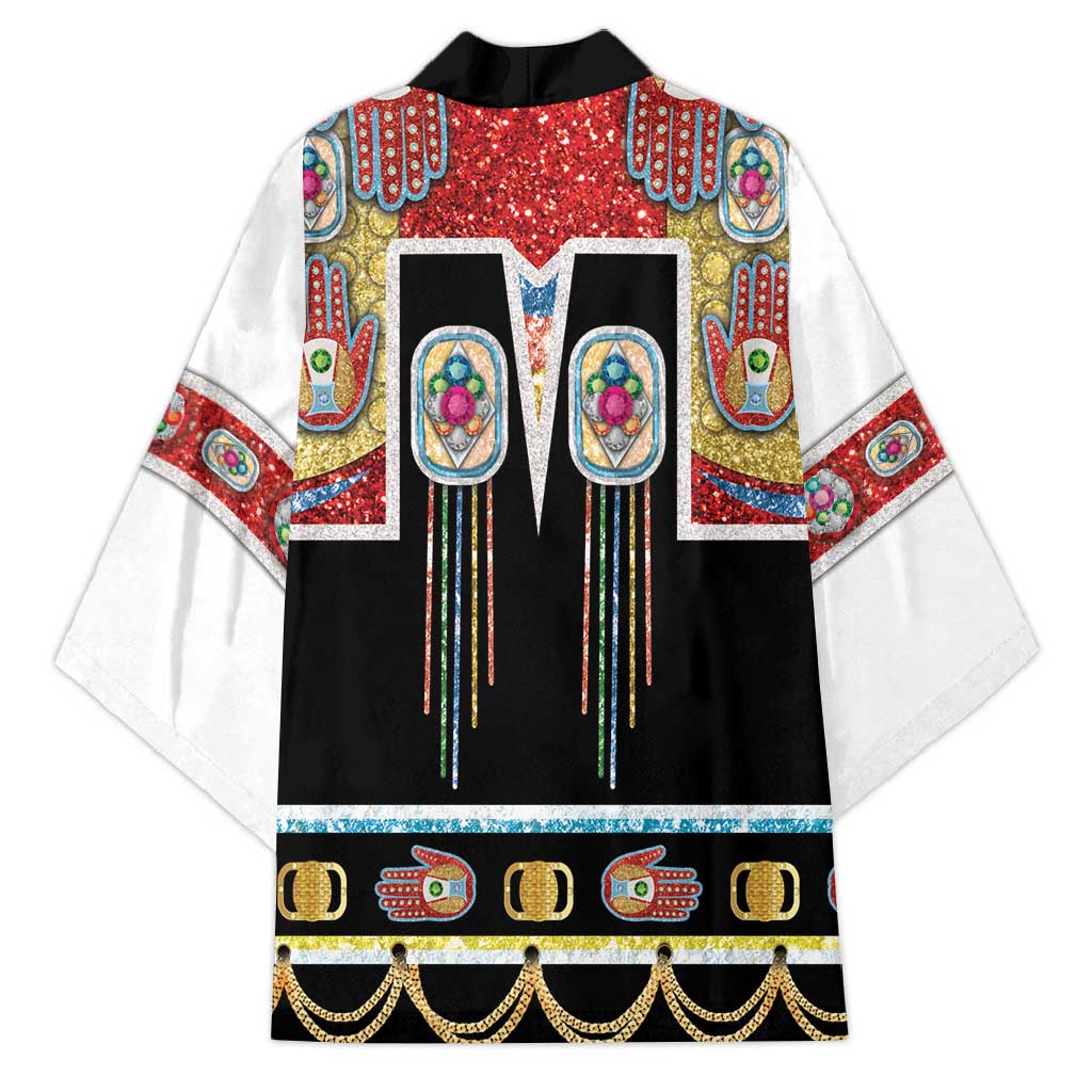 Vintage Rock Star Costume Kimono Rhinestone Inspired Glam Rock Stage Outfit