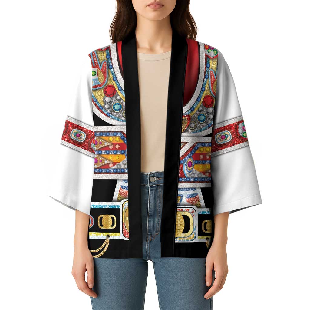 Vintage Rock Star Costume Kimono Rhinestone Inspired Glam Rock Stage Outfit