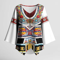 Vintage Rock Star Costume Kimono Sleeve Blouse Rhinestone Inspired Glam Rock Stage Outfit