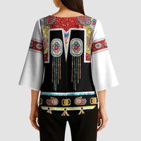 Vintage Rock Star Costume Kimono Sleeve Blouse Rhinestone Inspired Glam Rock Stage Outfit