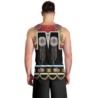 Vintage Rock Star Costume Men Tank Top Rhinestone Inspired Glam Rock Stage Outfit