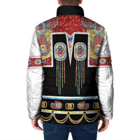 Vintage Rock Star Costume Padded Jacket Rhinestone Inspired Glam Rock Stage Outfit