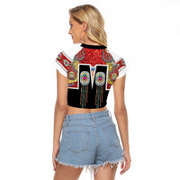 Vintage Rock Star Costume Raglan Cropped T Shirt Rhinestone Inspired Glam Rock Stage Outfit