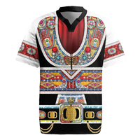 Vintage Rock Star Costume Rugby Jersey Rhinestone Inspired Glam Rock Stage Outfit