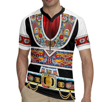 Vintage Rock Star Costume Rugby Jersey Rhinestone Inspired Glam Rock Stage Outfit