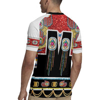Vintage Rock Star Costume Rugby Jersey Rhinestone Inspired Glam Rock Stage Outfit