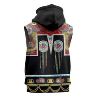 Vintage Rock Star Costume Sleeveless Hoodie Rhinestone Inspired Glam Rock Stage Outfit