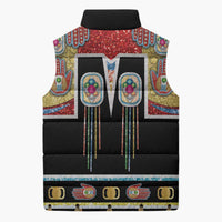 Vintage Rock Star Costume Sleeveless Puffer Jacket Rhinestone Inspired Glam Rock Stage Outfit