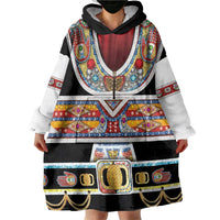 Vintage Rock Star Costume Wearable Blanket Hoodie Rhinestone Inspired Glam Rock Stage Outfit