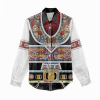 Vintage Rock Star Costume Women Casual Shirt Rhinestone Inspired Glam Rock Stage Outfit