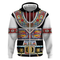 Vintage Rock Star Costume Zip Hoodie Rhinestone Inspired Glam Rock Stage Outfit