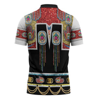 Vintage Rock Star Costume Zipper Polo Shirt Rhinestone Inspired Glam Rock Stage Outfit
