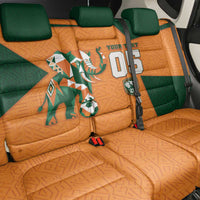 Custom Ivory Coast Football Back Car Seat Cover Elephant Geometric African Art Style