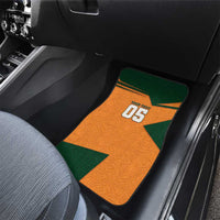 Custom Ivory Coast Football Car Mats Elephant Geometric African Art Style