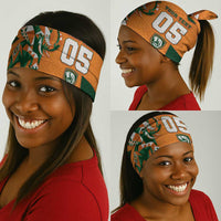 Custom Ivory Coast Football Neck Gaiter Elephant Geometric African Art Style