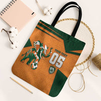 Custom Ivory Coast Football Tote Bag Elephant Geometric African Art Style