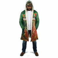 Custom Senegal Football Cloak Fiery Lion Halftone Mix Gradient Map Style