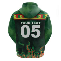 Custom Senegal Football Hoodie Fiery Lion Halftone Mix Gradient Map Style