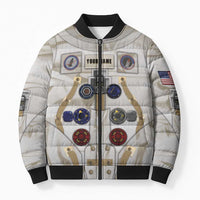 Personalized Astronaut Bomber Puffer Jacket Space Explorer - Wonder Print Shop