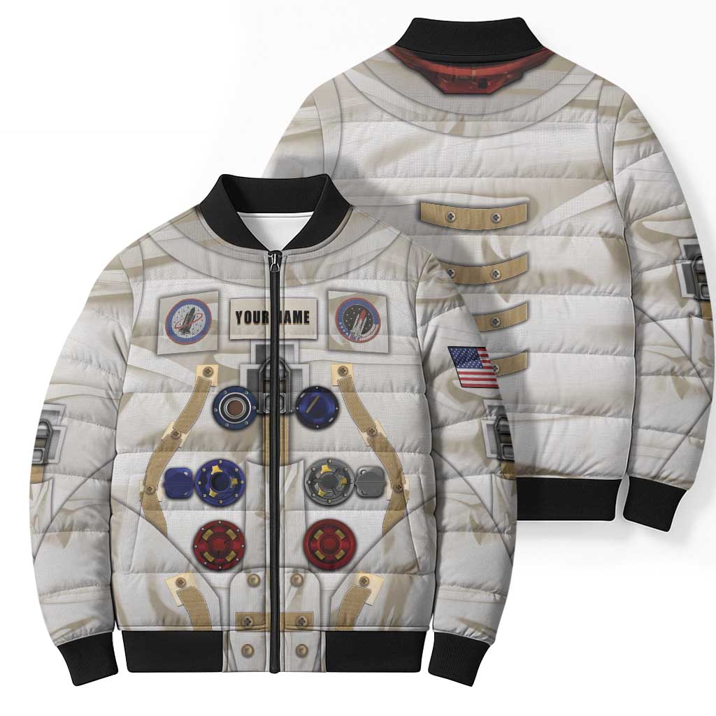 Personalized Astronaut Bomber Puffer Jacket Space Explorer - Wonder Print Shop