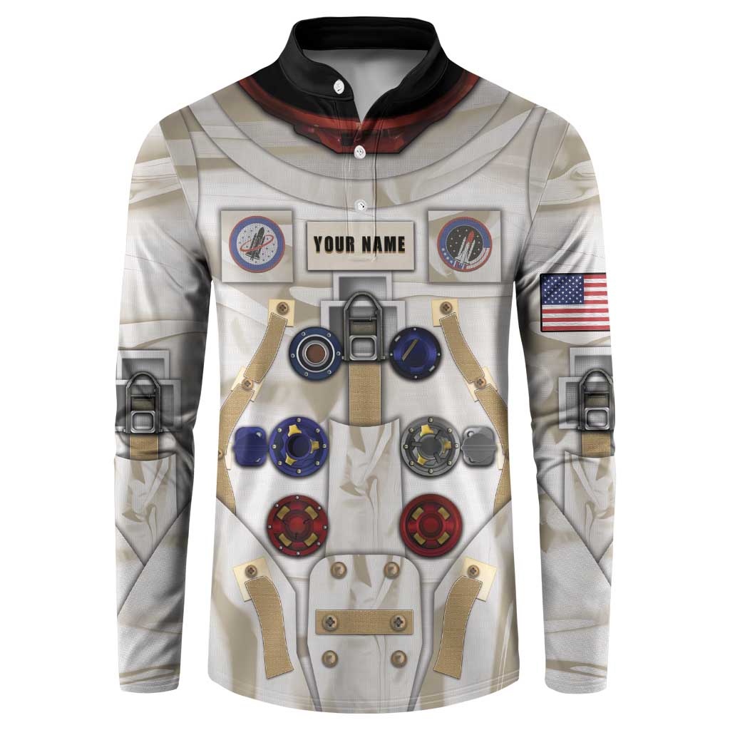 Personalized Astronaut Button Sweatshirt Space Explorer - Wonder Print Shop