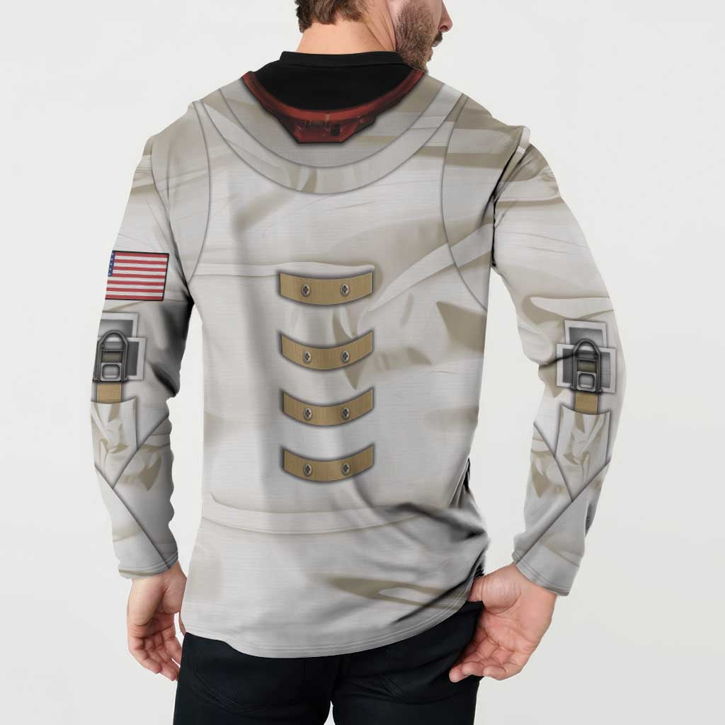 Personalized Astronaut Button Sweatshirt Space Explorer - Wonder Print Shop