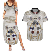 Personalized Astronaut Couples Matching Summer Maxi Dress and Hawaiian Shirt Space Explorer - Wonder Print Shop