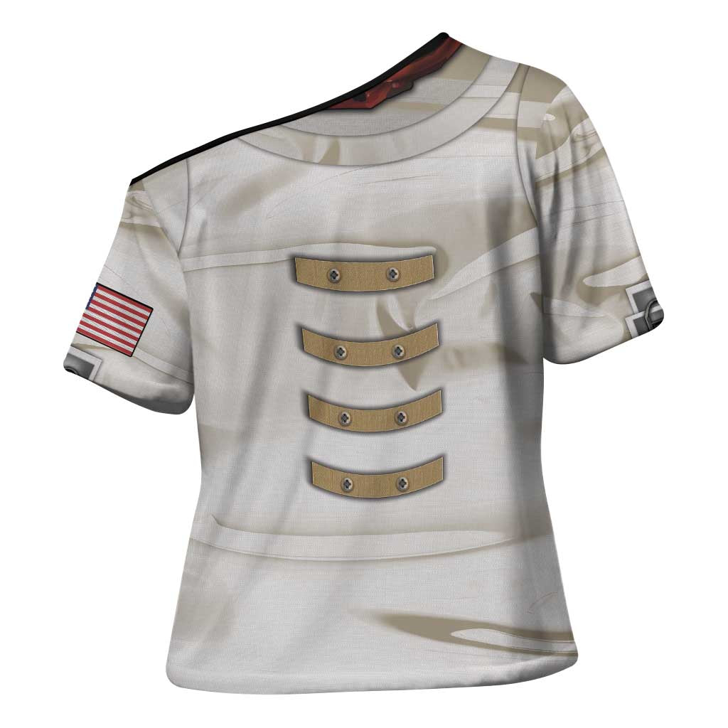 Personalized Astronaut Cross Shoulder Shirt Space Explorer - Wonder Print Shop