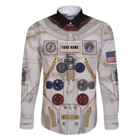 Personalized Astronaut Family Matching Long Sleeve Bodycon Dress and Hawaiian Shirt Space Explorer - Wonder Print Shop