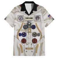 Personalized Astronaut Family Matching Off The Shoulder Long Sleeve Dress and Hawaiian Shirt Space Explorer - Wonder Print Shop
