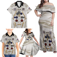 Personalized Astronaut Family Matching Off Shoulder Maxi Dress and Hawaiian Shirt Space Explorer - Wonder Print Shop