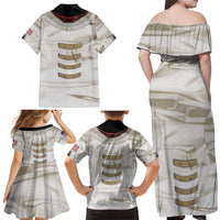 Personalized Astronaut Family Matching Off Shoulder Maxi Dress and Hawaiian Shirt Space Explorer - Wonder Print Shop