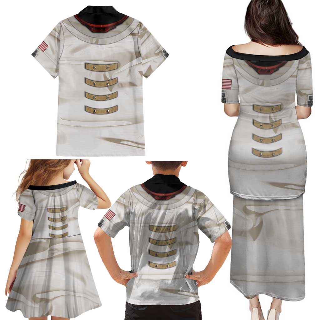 Personalized Astronaut Family Matching Puletasi and Hawaiian Shirt Space Explorer - Wonder Print Shop